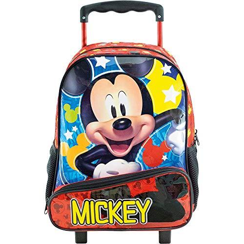 Mala com Rodas 16 Mickey Hey Mickey! 8960 - Artigo Escolar Mickey Mouse, Vermelho