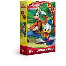 Mickey - Donald e Pateta - Quebra-cabeça - 60 peças, Toyster Brinquedos, Multicor