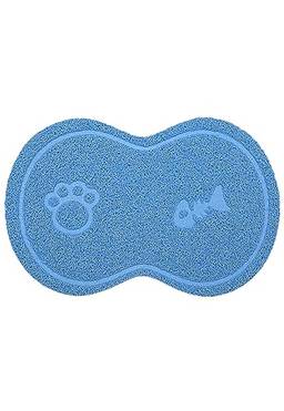 JAMBO PET Tapete de Comedouro Pequeno Azul Formato 8 Para Gatos, Fácil de Lavar, Ideal Para as Refeições e Manter o Cantinho do Pet Organizado