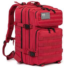 QT&QY Mochila tática militar vermelha de 45L para mulheres GYM Fitness CCW Molle go bag mochila de sobrevivência de emergência mochila médica Rucksack