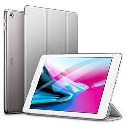 ESR Capa Yippee para iPad 9.7 2018/2017, capa leve com função de desligamento automático, forro de microfibra, capa dura para iPad 9.7, iPad 5ª e 6ª geração, cinza prateado