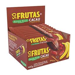 Barra Só Frutas e Cacau e Especiarias Banana Brasil com 24 Unidades de 20G