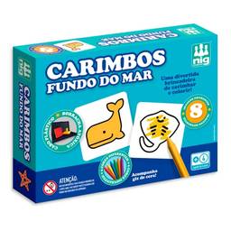 Kit de Carimbo Fundo do Mar com 8 Peças Nig Brinquedos