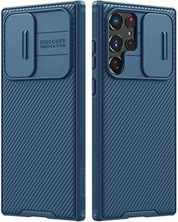 Capa Capinha Anti Impacto Nillkin Camshield Pro Para Galaxy S22 Ultra Case Fosca (Azul)
