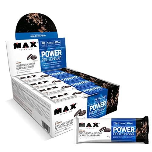 Power Protein Bar - 12 unidades 41g Dark Chocolate truffles - Max Titanium