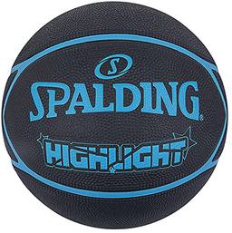 Bola de Basquete Spalding Highlight, Preto e Azul