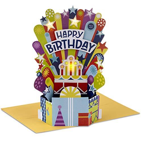 Hallmark Cartão de aniversário Pop Up Paper Wonder com música (bolo de aniversário, feliz por Pharrell Williams)