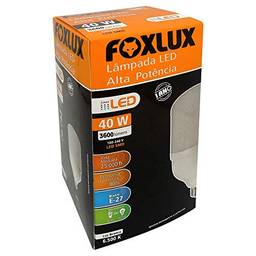 Lâmpada LED Alta Potência Foxlux – Luz Branca (6500K) – 40W – Bivolt (127-220V) – Base E-27