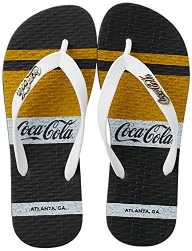 Chinelo Coca-Cola Shoes, Lodi, masculino, Branco/Preto/Branco, 34