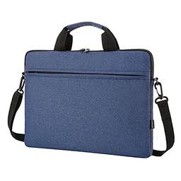 Bolsa para laptop de 15,6 polegadas de grande capacidade, resistente a arranhões e à prova de respingos de tecido Oxford, bolsa protetora para laptop azul