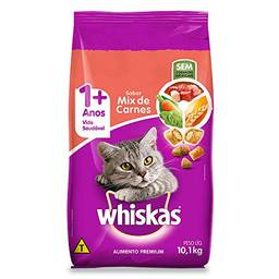 Ração Whiskas Para Gatos Adultos, Mix de Carnes, 10,1 kg
