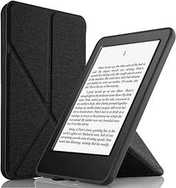 Capa Novo Kindle Paperwhite 11a geração 2021 - WB Ultra leve Silicone Flexível e Sensor Magnético - Origami Tecido Preto