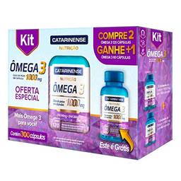 kit Ômega 3 1000 mg Catarinense Nutrição 300 cps