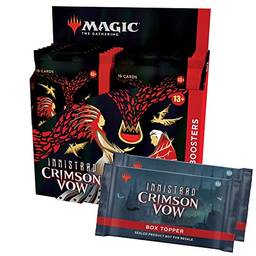 Magic The Gathering Innistrad: Voto Carmesim Caixa de Booster de Colecionador | 12 boosters + card especial (181 cards de | Produto em Inglês, RED