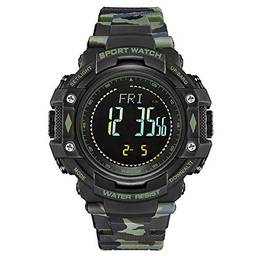 Relógio Pedômetro Masculino Weide Digital WA9J001 - Verde Camuflado
