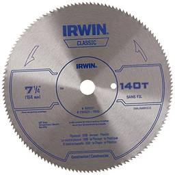 IRWIN Tools Lâmina de serra circular com fio de aço da série clássica, 18 cm, 140 T, 0,87" Kerf (11840)