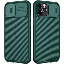 Capa Nillkin CamShield Pro Slim compatível com iPhone 12/iPhone 12 Pro, capa protetora para 12 Pro com protetor de câmera PC rígido e capa de telefone TPU para celular 12 6,1 polegadas (green)