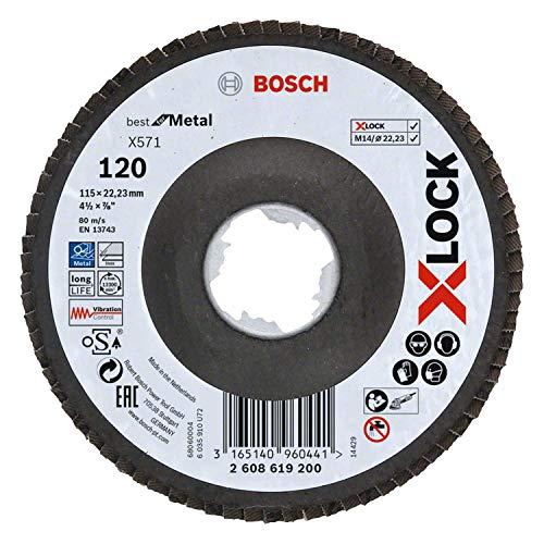 Disco Flap X-LOCK Bosch X571 Best for Metal, 115mm, G120