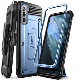Capa SUPCASE Unicorn Beetle Pro Series projetada para Samsung Galaxy S21 Plus 5G (versão 2021), capa resistente de corpo inteiro e dupla camada Coldre e suporte sem protetor de tela integrado (Azul)