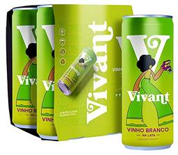 4-Pack Vinho Branco Vivant Wines, 269ml