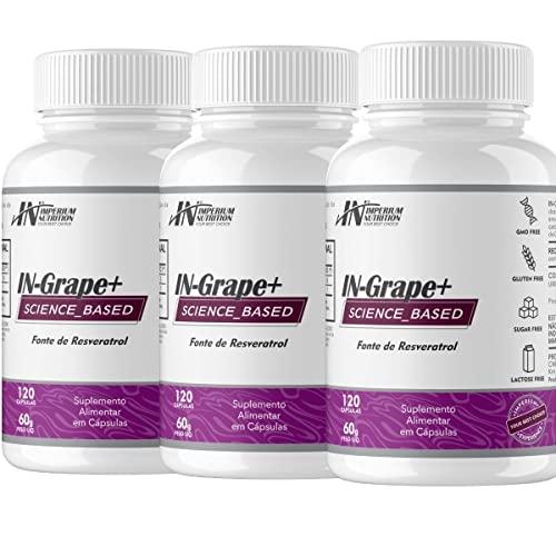Combo 3X IN-Grape+ (Fonte de Resveratrol 360 Cápsulas) Imperium Nutrition