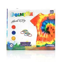 Tie Dye, Kit Camiseta Infantil M, euqfiz, i9 Brinquedos