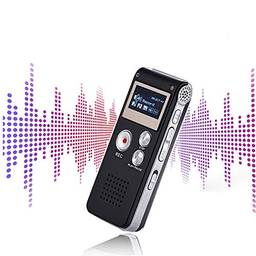Mini gravador de voz para reuniões de aula e aula – Dispositivo de gravação de áudio digital ativo de 8 GB JAOK com microfone sensível duplo e reprodução de MP3