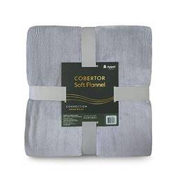 Cobertor Soft Flannel Cationic Casal - Appel - Cinza