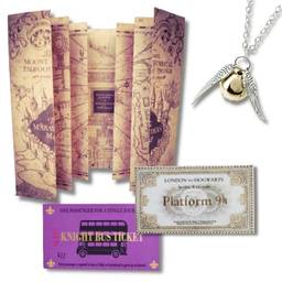 Kit Mapa do Maroto + Tickets Plataforma 9 3/4 + Colar Pomo de Ouro - Harry Potter