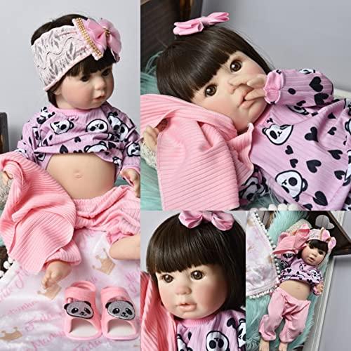 Bebê Reborn Zuri Menina Pijama Brinquedos Fada Madrinha Boneca Articulada 100% Silicone - Pode dar Banho