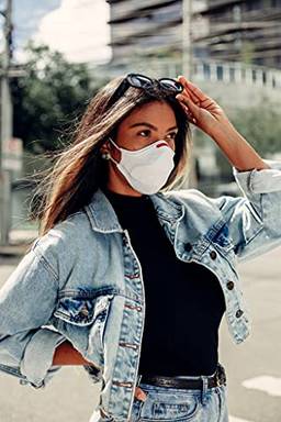 Máscara Fiber Knit AIR + Filtro de Proteção + Suporte (Rosa Claro, M)