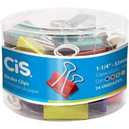 CIS Binder Clip 291.56, Multicores, 24 unidades