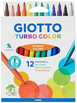 Caneta Hidrocor, Giotto, Turbo Color, 071400SA, 12 Cores