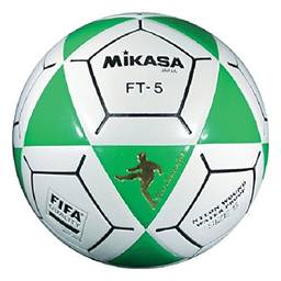 Bola de futebol Mikasa FT5 Goal Master, verde/branco, tamanho 5