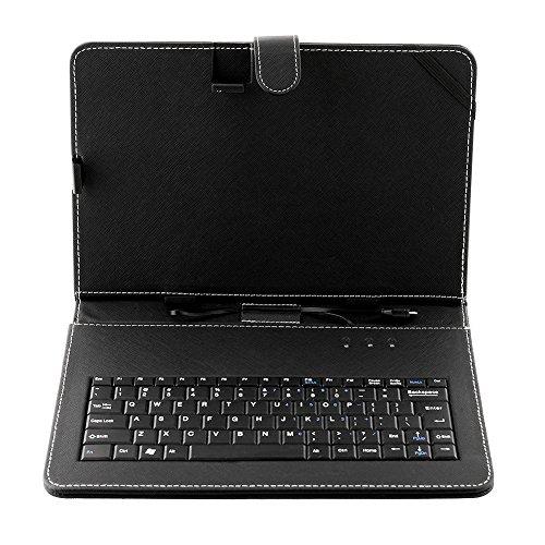 BigFamily Capa de couro com teclado micro USB para tablet