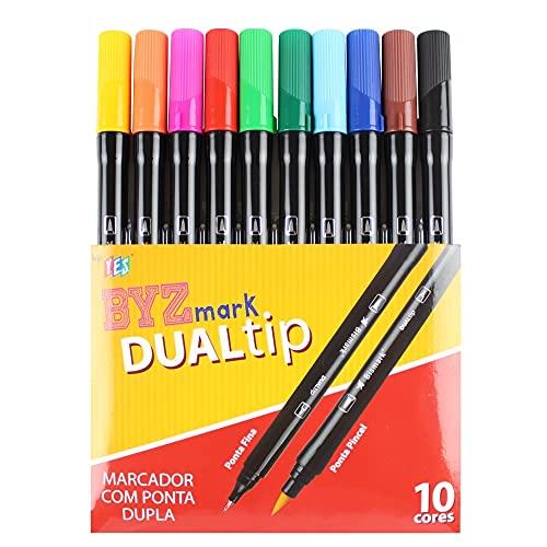 Marcadores com Ponta Dupla Bismark Dualtip, Multicolorido