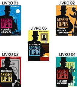 Kit Livros Arsène Lupin (ladrão De Casaca + Contra Herlock Sholmes + Os Bilhões De Arsene Lupin + A Rolha De Cristal + O Retorno De Arsene Lupin)