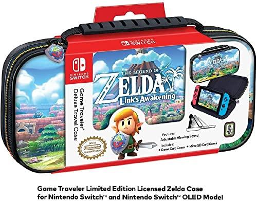 Officially Licensed Nintendo Switch The Legend of Zelda: Links Awakening Carrying Case with Adjustable Viewing Stand and Game Card Storage