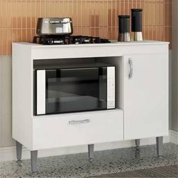 Balcão de Cozinha para Cooktop e Forno/microondas Multimóveis 3672 Branco
