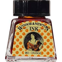Winsor & Newton Drawing Inks Tinta para Desenho, Laranja (Orange), 14 ml