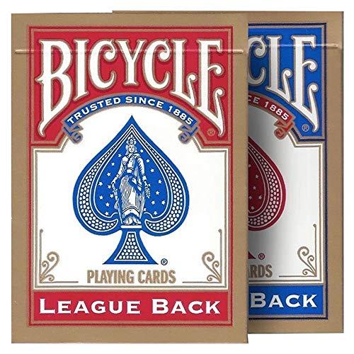Baralho Bicycle League Back Azul - League Back Vermelho ( Kit com 2 Baralhos )