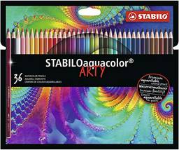 Stabilo Aquacolor - Arty, Lápis de cor Aquarelável Premium 36 cores