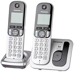 Telefone Sem Fio Panasonic Com Viva Voz Prata KX-TGC212LB1