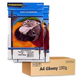 Papel Fotográfico Glossy Masterprint A4 180 Gramas 500 Folhas