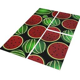 Style Brazil Tapete de Cozinha Watermelon 120x40 + 2 Capachos 60x40