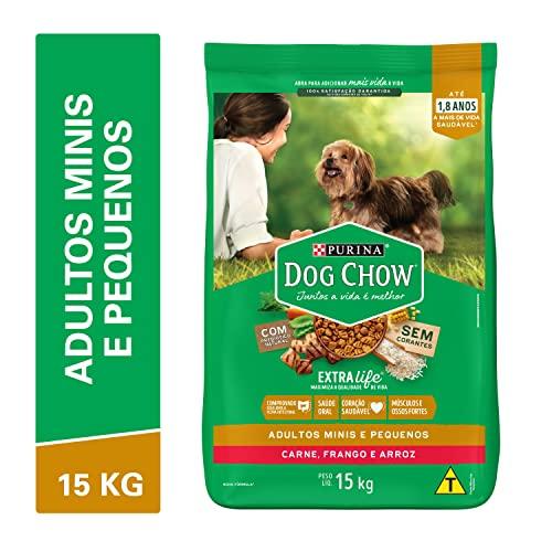 Ração Dog Chow Adulto Raças Pequenas Frango e Arroz - 15kg Purina para Todas Pequeno Adulto - Sabor Frango