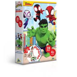 Spidey: Hulk - Quebra-cabeça - 28 peças Grandinho - Toyster Brinquedos, Modelo: 3006, Cor: Multicolorido