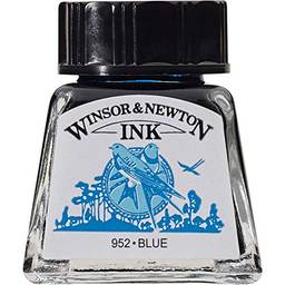 Winsor & Newton Drawing Inks Tinta para Desenho, Azul (Blue), 14 ml