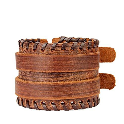 Pulseiras Homyl casuais masculinas largas de couro bovino punho pulseiras bracelete masculino braceletes