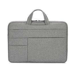 Zwbfu Bolsa portátil para laptop de 15,6 polegadas, impermeável, cinza claro